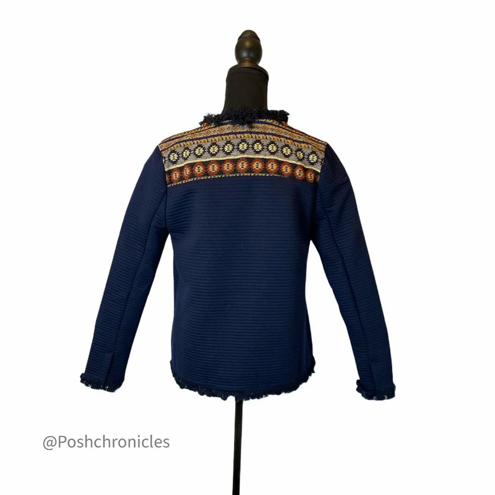 Just in 💫| Boho Hayden Line Quilted Blue Jacket Sz M - Picture 5 of 6